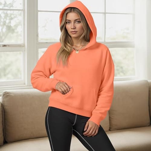 YARBCEN Womens Hooded Hoodies Sweatshirts - Long Sleeve Crewneck Sweaters With Pocket 2026 Fashion Spring Oversized Clothes thumbnail 2