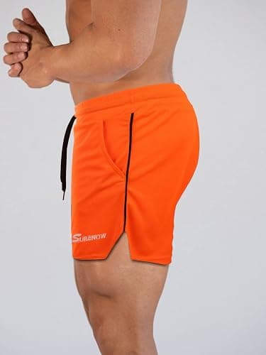 Surenow Mens Running Gym Shorts 3 Inch Breathable Lightweight Athletic Sport Shorts Training Workout Shorts with Pockets thumbnail 2