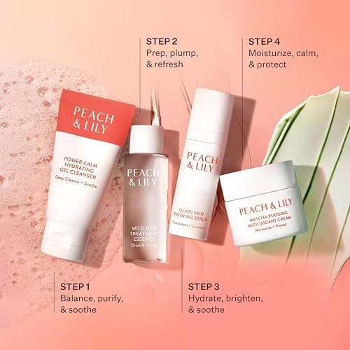 Peach & Lily - Glass Skin Discovery Kit (4 Products) - 1 Cleanser, 1 Essence, 1 Serum & 1 Cream - Skin Care Set - Acne Routine - Travel Essentials - Self Care - Vegan & Cruelty Free - Korean Beauty thumbnail 7