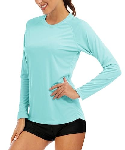 MAGCOMSEN Women's Long Sleeve Shirts UPF 50+ Sun Protection Shirts for Hiking Fishing Workout Rash Guard - Image 1