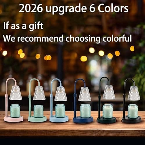 RMFSH Candle Warmer Lamp with Timer Dimmable, Birthday Gifts for Women Mom, House Warming Gifts New Home Decor, Wax Melt Warmer for Jar Candles with 2 Bulbs thumbnail 3