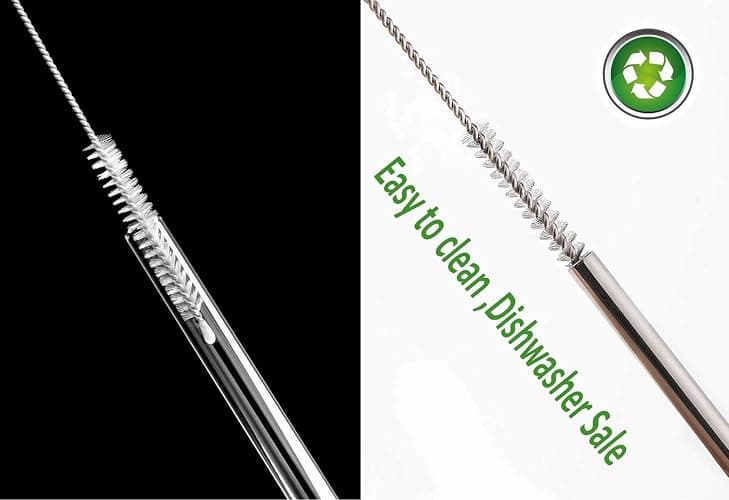 AFUUFA Straw Cleaner Brush for Stanley Extra Long 12 inch, Extra Wide 12mm diam for 40/30/20 oz Stanley Mug, Nylon Bristles and Stainless Steel Handle Straw Brush for 40 oz Stanley(10 PCS) thumbnail 6