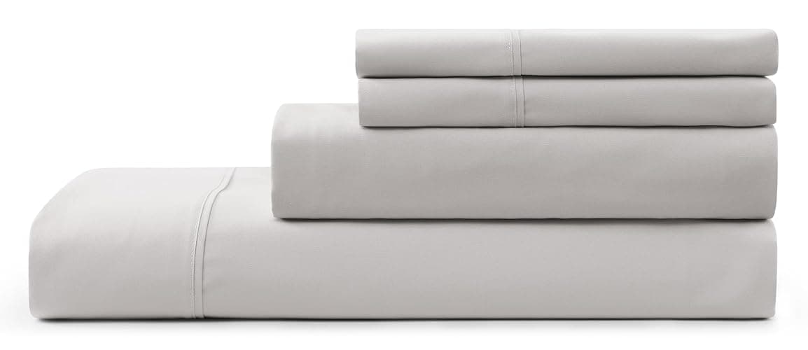 UGG Full Sheet Set 4-Piece Luxury Cooling Sheets Deep Pockets Premium Bedding with 2 Pillow Shams Hypoallergenic Machine Washable Soft Lightweight Bed Set for Bedroom, Full, Stone Grey (Hedi) - Image 1