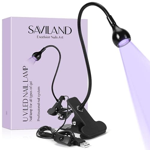  U V LED Nail Lamp – Mini Led Nail Lamp Gel Lamp for Nails with Securing Clip Rotatable Led Light for Nails for Curing Gel Polish U V Nail Gels Manicure Home DIY, Black thumbnail 8