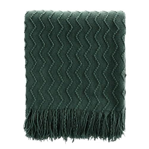 BATTILO HOME Christmas Green Throw Blanket for Couch, Forest Green Throw Blankets, Christmas Decorative Throw Blanket for Sofa Bed, Christmas Decor, 50"x60" - Image 1