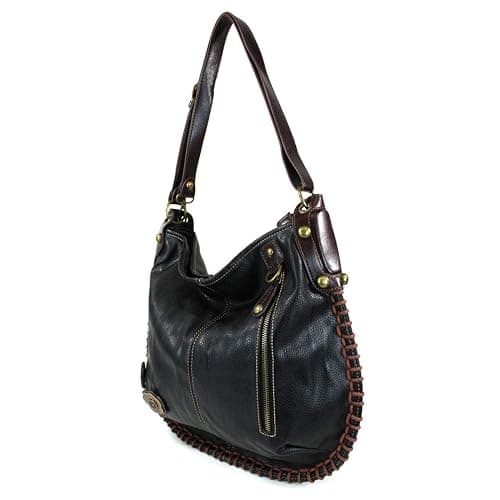 CHALA Handbags Charming Crossbody or Shoulder Convertible Large Chala Purse - BLACK thumbnail 7
