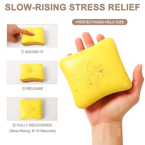 2pcs Bread Squishy, Slow Rising Squishy Butter Bread, Realistic Toast Squishy Toy, Soft Sticky Squishy Toy for Anxiety Stress Relief thumbnail 2