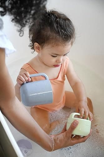 BÉABA, Enjuague Cabeza Bebé, Rociador Baño/Ducha, Juegos de Baño, 2 en 1, Enjuague Cabello y Juegos de Agua de Baño, 2 Tipos de Lluvia, Tapa Extraíble, Silicona, Guijarro thumbnail 5