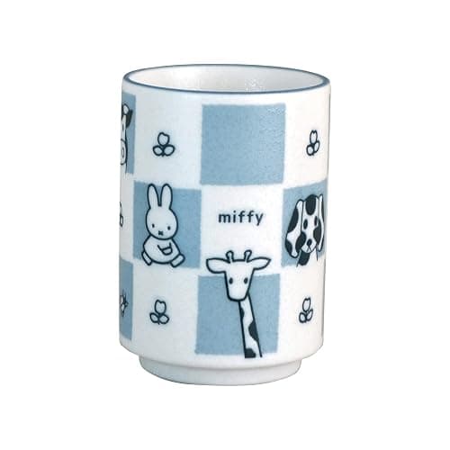 Dick Bruna Miffy 212141 Tea Cup Cup Approx. 9.1 fl oz (270 ml), Microwave, Dishwasher Safe, Blue, Made in Japan - Image 1