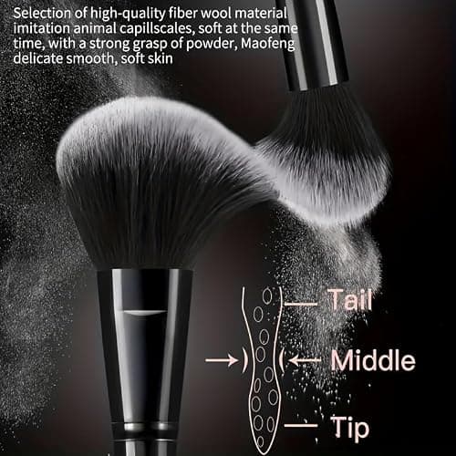 HGHDBT 36Pcs Black Makeup Brushes Set Professional Makeup Kit Multi-functional Makeup Tool Set with Facial Makeup Accessories, Foundation Makeup Brush Kit Eye and Face Make up Brushes & Tools thumbnail 2