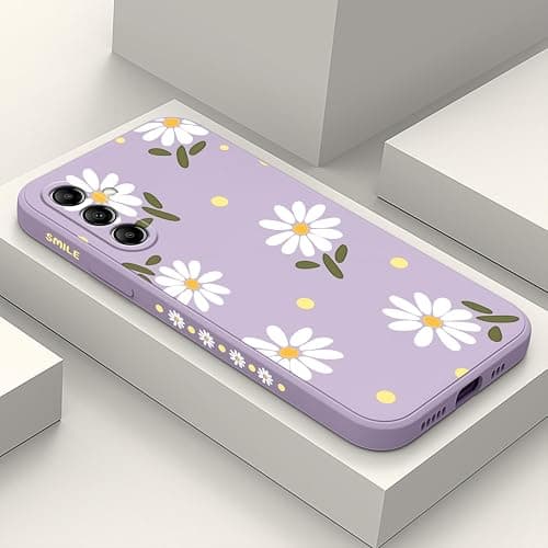 LEECG for Samsung Galaxy A16 5G Case Slim Soft Liquid Silicone Protective Phone Cover for Samsung A16 5G 6.7 inch, Daisy Purple - Image 1
