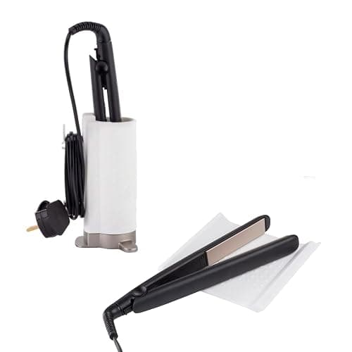 Minky Styling Pod - Silicone Heat Resistant Storage for Straighteners & Hair Crimper, Cable Management, Lightweight, Heat Proof Mat Included, Choice of Colours (White & Silver) - Image 1