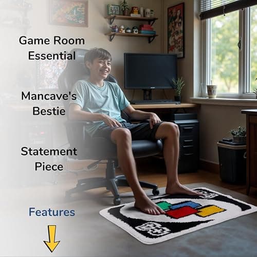 Slothy Fafi Uno Rug – 24X36 Inch Fluffy Cool Rugs for Bedroom, Bathroom, or Game Room – Funky, Aesthetic for Men, Women & Teens – Vibrant Colors with Non-Slip TPR Backing thumbnail 6