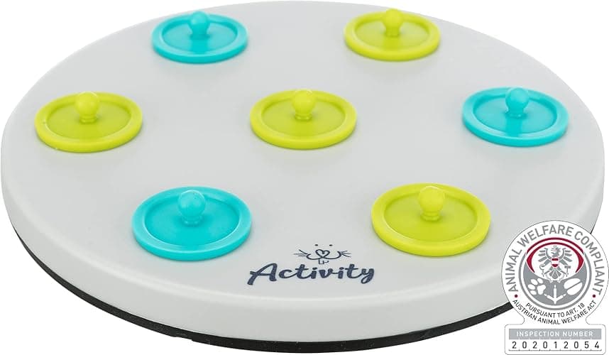 TRIXIE Rabbit Snack Board – Interactive Bunny Puzzle Toy with 7 Compartments for Mental Stimulation – Enrichment Toy for Rabbits, Ferrets, Chinchillas & More – Multicolor, 8.25 x 8.25 x 1.5 in thumbnail 2