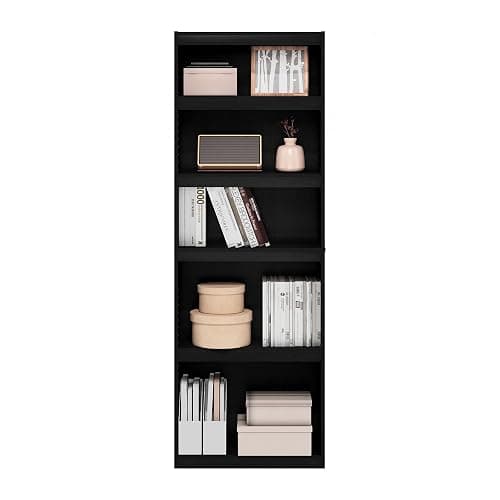 Furinno Jaya Enhanced Home 5-Tier Shelf Bookcase, Blackwood thumbnail 5