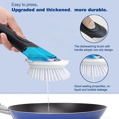 CELOX Dish Brush with Soap Dispenser, Kitchen Brush for Pans, Dishes thumbnail 7
