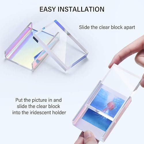 Phattopa Instax Mini Film Photo Frames 2x3, Iridescent Acrylic Picture Frames, 3 Pack thumbnail 4