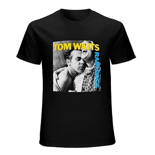 Tom Waits Rain Dogs Men's Short Sleeve Classic T-Shirt Graphic O Neck Comfortable Cotton Shirts Black - Image 1