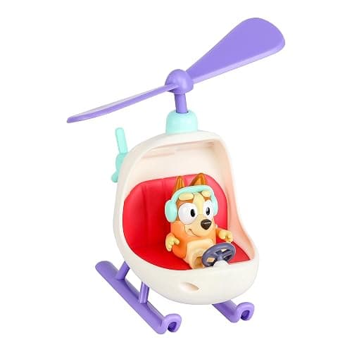 Bluey Vehicle & Figures Bingo’s Toy Helicopter Playset, Toddler Helicopter with Bingo Figurine and Accessory Toolkit, Vehicle Toys for Kids Age 3+ thumbnail 3