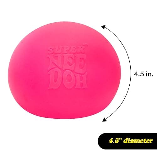 Schylling Brand Original Super Nee Doh Stress Ball Fidget Toy - Huge 4.5" in Diameter - Jumbo Squishy Squeezy Fun - Colors Assorted - Ages 3+ thumbnail 2