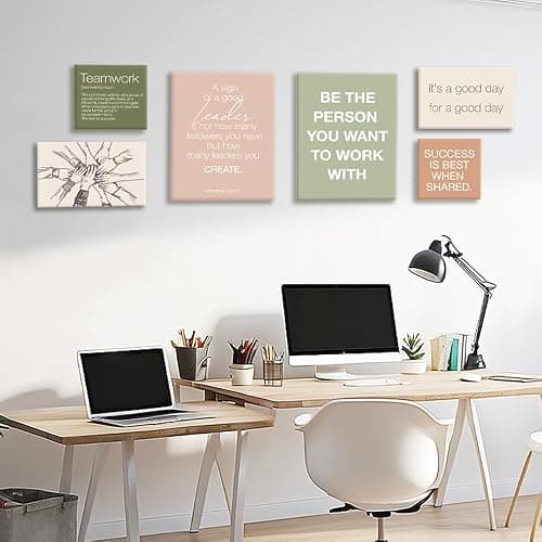YEOION Office Inspirational Wall Art,Teamwork Motivational Wall Decor for Office,Workplace Canvas Wall Art Set of 6 thumbnail 3