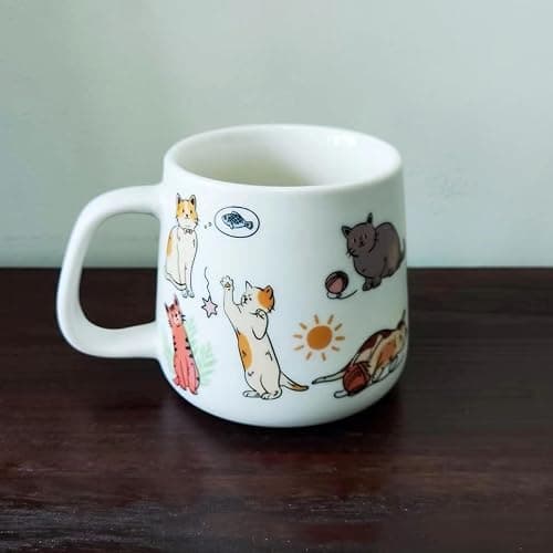 Lipitaley Cat Mug - Cute Stoneware Cat Coffee Cup, Perfect For Mocha Latte, Cappuccino, Espresso, Tea - Dishwasher Safe, 12oz thumbnail 2