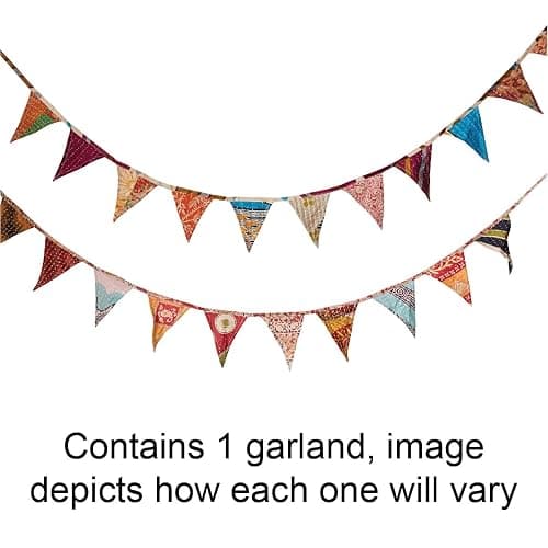 Creative Co-Op Vintage Kantha Quilt Garland thumbnail 3
