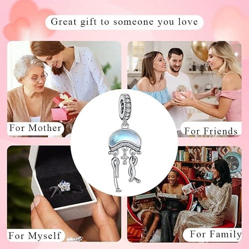 BOIGEGU 925 Sterling Silver Charm for Women Bracelets and Necklace Fashion Bead Charms Clearance for Mother Daughter Sisters Friends Jewelry Gift thumbnail 6