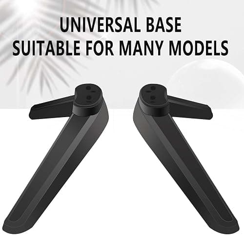 Universal TV Base Stand with Screws and Instruction, Table Top TV Stand Legs, Black TV Replacement Legs for Most 32 40 49 50 55 Inch TCL Roku Smart TV (B) thumbnail 7
