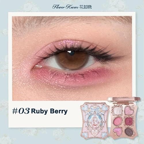 Flower Knows Lidschatten-Palette Bunny Garden Kollektion 6-Farben Hasengesicht-Palette Schimmer Matt Satin Makeup Kosmetik (C03) thumbnail 4