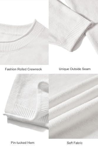 GREAIDEA Women's Pullover Fall Winter Sweaters 2025 Long Sleeve Roll Crewneck Side Slit Oversized Knit Tunic Sweater Tops thumbnail 6