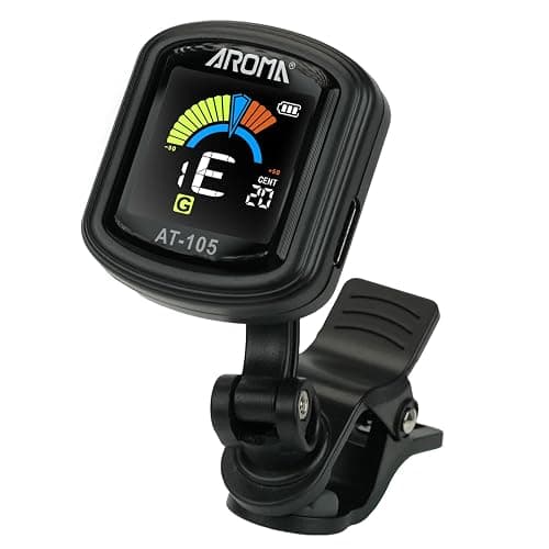 Aroma Guitar Tuner Clip On Rechargeable Chromatic Tuner for Guitar Bass Ukulele Violin Mandolin - Image 1