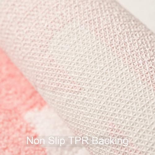 QJHOMO Get Naked Bath Mat Cute Pink and White Bathroom Rugs Funny Non Slip Bathtub Decor Mats Super Absorbent Floor Carpet Machine Washable Bahtmat for Tub, Shower, Bedroom (20x32 inch) thumbnail 4