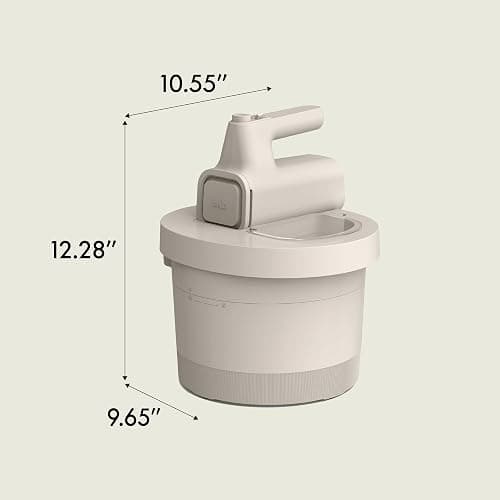 bella 3.5 Qt Hand & Stand Mixer, 2 in 1 Electric Mixer with Bowl, Dough Hook, Whisk & Egg Beater, Multifunctional Handheld Mixer for Baking, 200 Watt, Oatmilk thumbnail 2