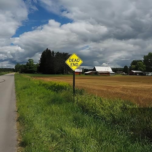 Dead End Sign，- 12"x 12" - .040 Aluminum Reflective Sign Rust Free Aluminum-UV Protected and Weatherproof thumbnail 4