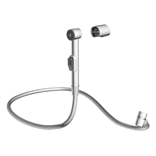 EISL DX25 Waschbeckenbrause, Handbrause für Küche, Bad, Waschküche oder Werkstatt, Waschbeckendusche, ideal zum Nachrüsten, Set mit Schlauch (150mm) und Adapter, Toilettenbrause, Chrom - Image 1