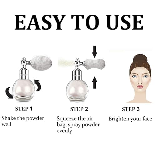 Champagne Highlighter Spray, Loose Shimmer Powder High Gloss Makeup Mist for Body, Face, Hair, Long Lasting Glitter Hairspray for Festive Party, Stage Shows, Nightclubs, Bar (2#) thumbnail 6