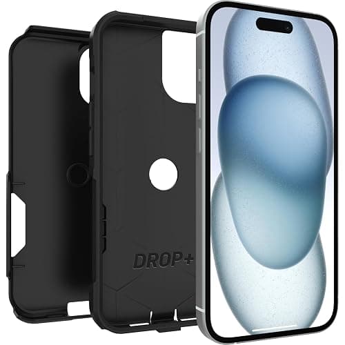 OtterBox iPhone 16e, 15, 14, & 13 Commuter Series Case - Black, Slim & Tough, Pocket-Friendly, with Port Protection thumbnail 3