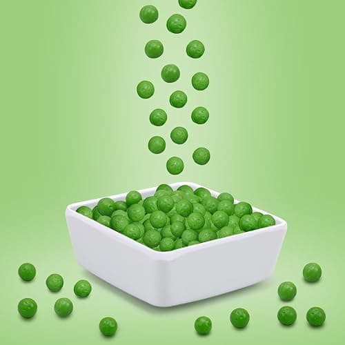 Woration Fake Pea Grains Artificial Green Beans Faux Mung Beans Lifelike Vegetable Decoration with Bowl Set Home Kitchen Shop Food Prop - 60g thumbnail 6