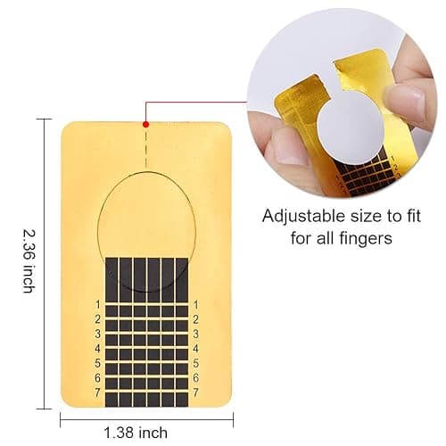Yokilly Nail Forms for Acrylic Nails: 500PCS Poly Gel Nail Forms Guide | Gel Tips Guide for Salon Former Stickers with Numbers Marked for DIY Art thumbnail 5