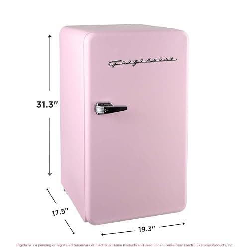 Frigidaire EFR372-PINK 3.2 Cu Ft Pink Retro Compact Rounded Corner Premium Mini Fridge thumbnail 3
