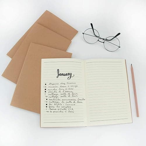 VEESUN Set de 10 Cahiers, Format A5 Journal à Couverture Kraft Souple 5 Lignés et 5 Blanc 60 Pages Carnet de Notes Carnet Dessin Bloc Notes pour Bureau Agenda L'école L'écriture Garçons Filles thumbnail 6