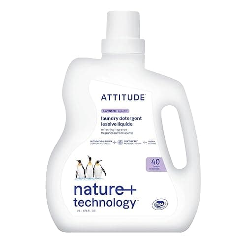 ATTITUDE Liquid Laundry Detergent, EWG Verified, HE Compatible, Plant-Based & Vegan, Natural Laundry Soap, Lavender Scent, 40 Loads, 67.6 Fl Oz - Image 1