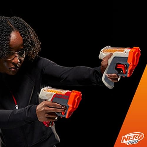 NERF Pro Gelfire Dual Wield Pack, 2 Blaster, No-Prime Firing, 5000 Gelfire Rounds, 2 x 100 runde integrierte Trichter, 2 Brillen, ab 14 Jahren thumbnail 9
