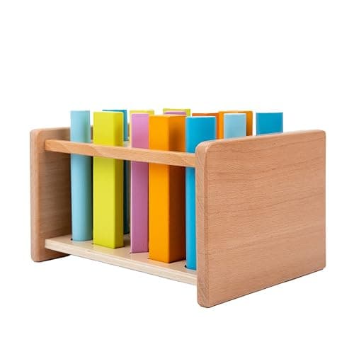 Montessori Toys for 1 2 3 Years Old Wooden 3D Shape Matching Toys,Wooden Posting Stand Montessori Color Sorting Sticks Game-Cognitive Shapes Colors,Educational Sensory Toy for Boys Girls Gift（15 Pcs） thumbnail 6