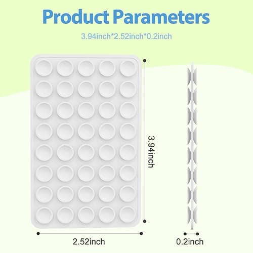 2 Pack Silicone Octo Cup Buddy Sticky Grip Holder for Cellphone, Silicone Suction Cup Phone Case Mount Double Sided, Hands-Free Phone Accessories Strong Grip Holder for Selfie and Video (Dark White) thumbnail 4