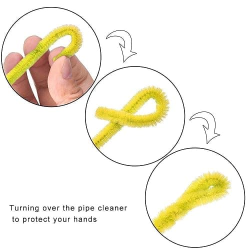 1,000 Pipe Cleaners in 20 Colors Pipe Cleaners Value Pack of Multicolor Chenille Stems for DIY Arts and Craft Projects and Decorations - 6 mm x 12 inch thumbnail 6