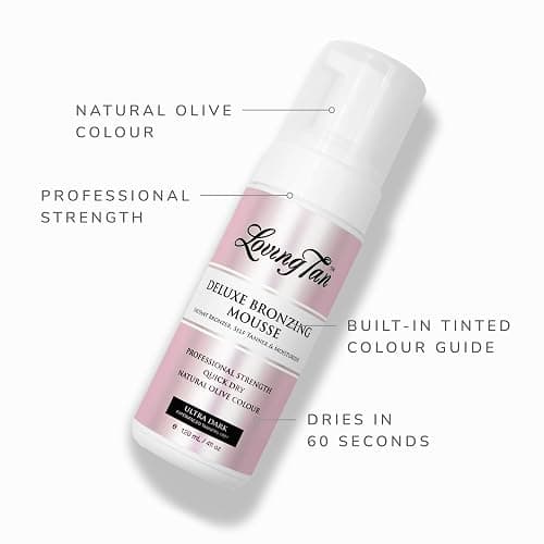 Loving Tan Deluxe Self Tanning Bronzing Mousse, Ultra Dark - Streak Free, Professional Quality Sunless Tanning - Up to 5 Self Tanner Applications per Bottle, Cruelty Free - 4 FL Oz thumbnail 4