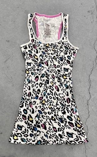 Striped Tank Top Y2k 2000s Leopard Emo Grunge Mcbling Spaghetti Strap Tops Teen Girls Women Cheetah Cami thumbnail 2