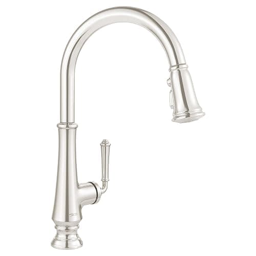 American Standard 4279300.013 Delancey Pull-Down Kitchen Faucet with Sprayer, Polished Nickel - Image 1